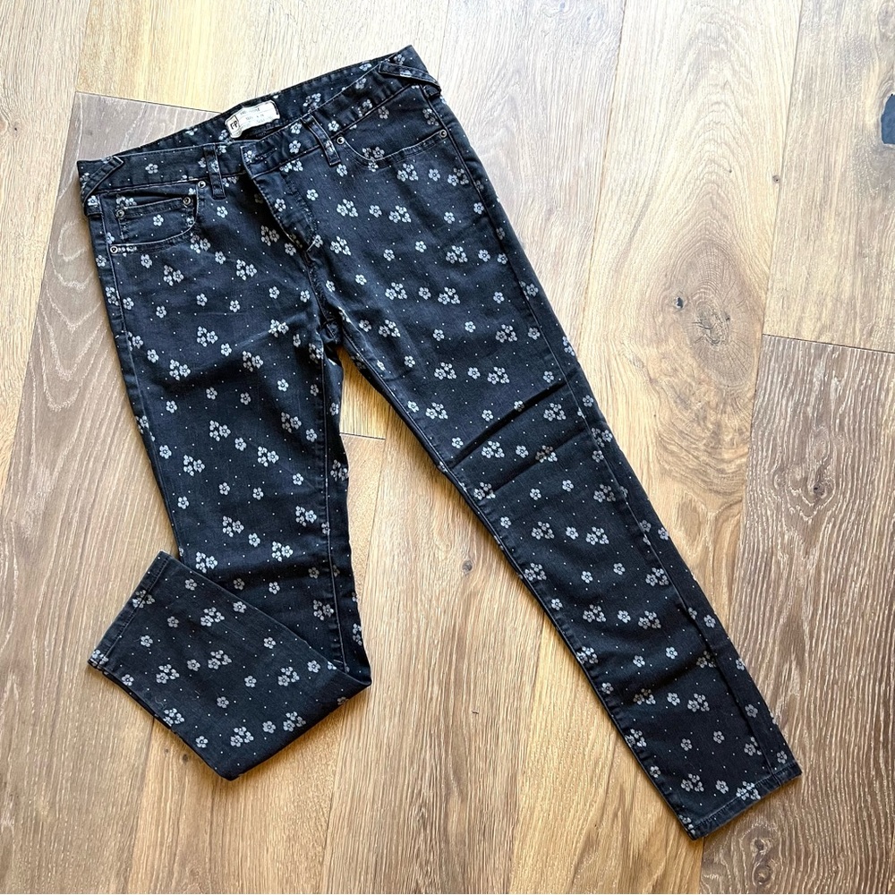 Free People Floral Print Jeans